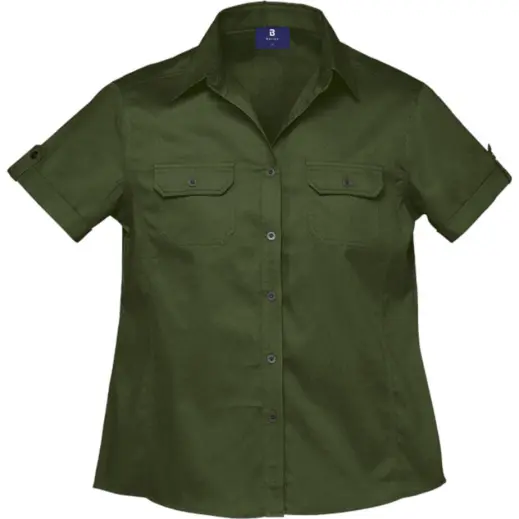 Plain Bush Shirt Ladies Olive